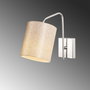 Opviq Aplique de Pared 6001 Metálico y Tela Níquel y Crema